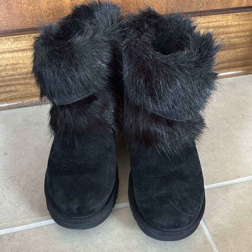 black ankle boots